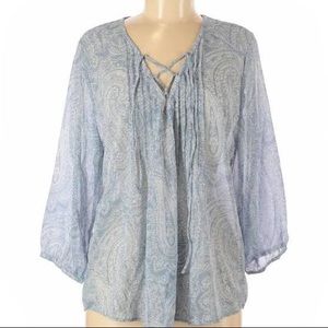 Blue Paisley Blouse